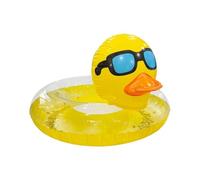 Tubo flotante de anillo de natación | Anillo de natación inflable con forma de pato con lentejuelas para niños, adolescentes, niñas, playa, verano, viajes, fiesta