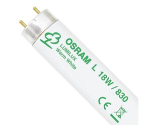 Tubo fluorescente de Osram Lumilux T8 G13 18W Whit