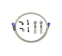 Tubo freno moto Para Moto Cross ATV Ciclomotor Scooter Quad UTV Go Kart Con Tornillo Freno M10 Tubo Flexible De Embrague De Freno Hidráulico Acero Para Motocicleta Latiguillo Freno(60cm)