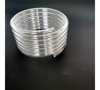 Tubo helicoidal de cuarzo en espiral transparente de 6 bobinas for análisis de muestras: diámetro interior de 100 mm, diámetro externo de 120 mm