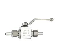 Tubo hidráulico bidireccional de la válvula de bola del acero inoxidable 304 a la alta presión 6000Psi de la soldadura a tope del tubo(14 mm)