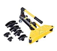 tubo hidráulico, herramienta de doblador de tuberías | Herramienta manual de orientación de tubos | Máquina de flexión de tuberías con 6 matrices, ruedas para tuberías de 1/4 a 1 pulgada, construcción