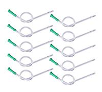 Tubo intestinal de un solo 30 cm, 10 unidades de entrada, punta redonda y bordes redondeados, diámetro de 5,3 mm, tamaño universal para cualquier irrigador y juego de encogimiento, flexible