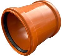 Tubo KG DN 250 PVC-U SN8 | manguito deslizante con sello | para sistemas de drenaje externos | 2 sellos de goma | instalación de aguas residuales | sistema de tubería de conductos de alcantarillado