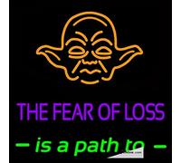 Tubo LED de neón con texto en inglés «The Fear Of Loss Is A Path To Handmade», letrero de neón para decoración de pared, PVC, 14 x 17 pulgadas