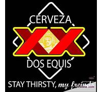 Tubo LED de neón personalizado Dos Equis Stay Thirsty My Freinds hecho a mano, letrero de neón para decoración de pared, PVC, 14 x 17 pulgadas