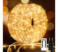 Tubo luminoso de 30 m con 600 LED para exteriores, mega cadena de luces IP65 impermeable Ø7,5 mm mando a distancia temporizador 8 modos regulable, para fachadas de casas, Navidad, bodas, decoración de