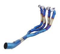 Tubo Medio De Escape para BMW S1000RR 2010-2018 S1000R 2015-2018 Sistema Completo De Escape Motocicleta Sin Cordones Tubo Enlace Cabezal Delantero 60 Mm Motocicleta(Azul)
