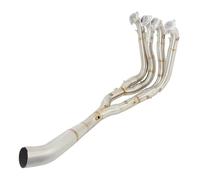 Tubo Medio De Escape para BMW S1000RR 2010-2018 S1000R 2015-2018 Sistema Completo De Escape Motocicleta Sin Cordones Tubo Enlace Cabezal Delantero 60 Mm Motocicleta(Plata)