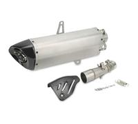 Tubo Medio De Escape para ITALJET para Dragster 125 200 Silenciador De Escape Trasero para Motocicleta con Protector Térmico De Fibra De Carbono Tubo De Escape Negro(1)