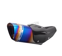 Tubo Medio Escape Compatible Con Para Z400 Accesorios Universales Para Motocicleta Silenciador Medio Azul De 51 Mm Con Cubierta De Carbono Tubo Para Escape Para Motocicleta(Type C)