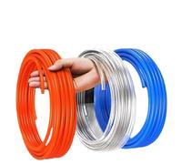 Tubo neumático de 1 m/2 m, manguera de aire flexible de 4 x 2,5, 6 x 4 y 8 x 5 cm for compresor, color negro, azul y rojo, transparente, de poliuretano.(Blue 2m,14X10mm)