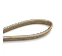 Tubo Organizador de Cables, Funda Protectora térmica Fibra Vidrio Dorada 50 Metros, Trenzada Aislante for Alta Temperatura 800 °C(12mm)