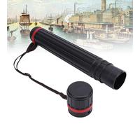 Tubo para Carteles, Almacenamiento de Carteles Expandible, Tubo para Correo, Tubo para Documentos, Tubo para Planos con Correa para Documentos, Tubo de Dibujo Telescópico Negro,