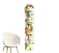 Tubo para Guardar Peluches - Organizador Vertical Transparente de 162cm | Diseño Apilable de 4 Niveles | Ahorra Espacio | Cubo Grande para Exhibir Muñecas para Habitaciones Infantiles, Salas de Juegos