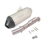 Tubo para moto Silenciador De Escape Para Motocicleta, Tubo De Conexión Medio Modificado, Deslizante, Apto Para Duke 790 890 ADV Adventure R(A-With Laser)