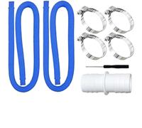 Tubo Piscina - Tubo Filtro Da 100 Cm Flessibile E Resistente Con 4 Morsetti E Connettore - Accessorio Per Circolazione Acqua, Pulizia Spa Manutenzione Piscine