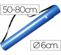 Tubo Porta Dibujo Extensible 80 cm Azul