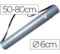 Tubo Porta Dibujo Extensible 80 cm Gris