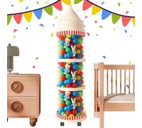 Tubo porta peluche - Porta muñecas transparente, tubo de juguete decorativo de litera, antipolvo para aula, salón, habitación de los niños, habitación de juegos, dormitorio, garaje o balcón