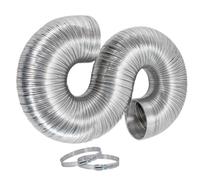Tubo portátil flexible de aluminio para conductos HVAC | Manguera de escape de aire acondicionado de 10 x 150 cm para apartamento, dormitorio, sala de estar, dormitorio, baño