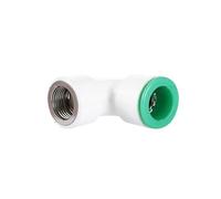 Tubo PPR de 20/25/32mm, adaptador acoplador de válvula de bola sin enchufe for soldar, conectores de riego for jardín, acuario, pecera, unión(20-20mm Elbow)