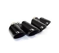 Tubo Punta Silenciador Escape 1 Par De Silenciadores De Escape De Doble Salida Para Macan 2014 2015 2016 2017(S Black)