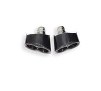 Tubo Punta Silenciador Escape 1 Par Silenciadores Escape Fibra Carbono Acero Inoxidable Para Coche Tipo Garganta Para RS4 Para RS5 Para RS6 Para RS7(Army green)