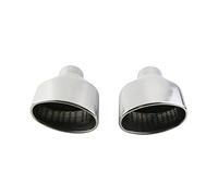 Tubo Punta Silenciador Escape 1 Par Silenciadores Escape Ovalados Acero Inoxidable 63 Mm Con Salida Inclinada Para RS3 Para RS4 Para RS5 Para A4 Para A5 Para A6(DJ3027f-LR)