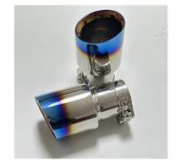Tubo Punta Silenciador Escape Silenciador De Tubo De Escape Universal De Acero Inoxidable Recto Azul 114 Mm 101 Mm Y 89 Mm 1 Unidad. ColaEscape Coche(60mm-89mm)