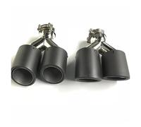 Tubo Punta Silenciador Escape Un Par Puntas Escape Universales Automóvil Acero Inoxidable Fibra Carbono Doble Estilo Y Izquierda Y Derecha Con Doble Silenciador.(ID 54MM-OD 89MM)