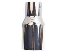 Tubo Punta Silenciador Tubo De Escape Con Brida Brillante Acero Inoxidable Universal SUS 304 Punta Silenciador Tubo Incisión Horizontal Corte Plano(IN 67MM OUT 101MM)