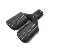 Tubo Punta Silenciador Tubo Silenciador De Fibra Carbono Brillante Con Punta Escape Pintura Negra Universal 89MM(54MM IN-89MM OUT)