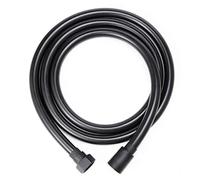 Tubo pvc Manguera de ducha alta presión PVC 1,5/2/3/4M, tubo Flexible dorado for cabezal baño, manguera antibobinado(Black PVC,150cm)