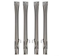 Tubo quemador de barbacoa, paquete de 4 tubos de quemador de acero inoxidable, para Nexgrill 720-0783E 720-0830A 720-0830D Bbq Pro Members Mark, para Kenmore, piezas de repuesto plateadas de 14 7/8