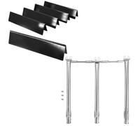 Tubo quemador de parrilla 69787 con barras aromatizantes 7636 para Weber para Spirit II E310 E320 S310 - Juego de piezas de repuesto de parrilla de gas de acero inoxidable (B)