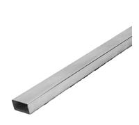 tubo rectangular de aluminio, Tubo de metal cuadrado y rectangular aleación aluminio 6063, tamaños múltiples, 1 unidad(250X10X60X2MM)