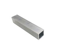 tubo rectangular de aluminio, Tubo Rectangular cuadrado de aleación aluminio 6063, varios tamaños, soldable for electrónica, 1 ud(50x50x5mm)
