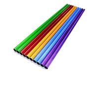 Tubo Redondo De Fibra Carbono Color 3K 2 Piezas, Longitud 500 Mm, 10x8 / 12x10 14x12 Superficie Brillante Alta Dureza, for Procesar Modelo Avión(Silver,10x8mm)