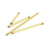 Tubo redondo de latón 2 piezas de dientes externos dos extremos M10, poste fijo hueco latón completo, lámpara mesa noche, tubo roscado para manualidades(100mm)