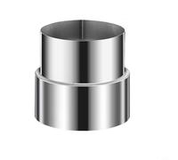 Tubo reductor de acero inoxidable para conductos de ventilación de estufa, conecta tubos de diámetro más grande de 120 mm a tubos de diámetro más pequeño de 50 mm (8 cm a 10 cm)