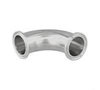 Tubo sanitario de 90 grados, codo sanitario de 90 grados, extremo de virola de triple abrazadera, codos de liberación rápida de acero inoxidable (38 mm)
