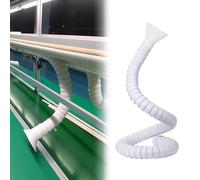 Tubo Secadora Universal Conducto Extractor de Humos Industrial con Boquilla Redonda, Extractor de Humos con Manguera Articulada y Brazo Colector de Conducto Ajustable(White 7.5cm(3in),100cm(3.3ft))