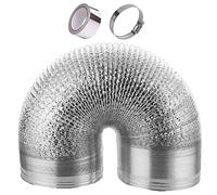 Tubo Secadora Universal Tubo Flexible de Aluminio Ø 80/100/110/120/150/160/170/180/200mm Conductos de Ventilación para campana extractora, ventilador de tubo (Color : 2m, Size : 120mm)