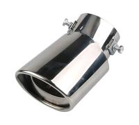 Tubo Silenciador Cola Redonda Con Punta Escape Coche Universal De Acero Inoxidable Garganta Cola Coche(Curved 3)