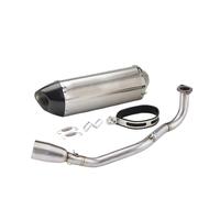 Tubo Silenciador Escape Motocicleta Modificación del Tubo de Escape de Motocicleta, sección Delantera de Acero Inoxidable, Compatible con YZF-R6 2006-2020(I)