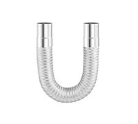 Tubo telescópico de acero inoxidable para estufa de leña, codo de 50 mm con longitud elástica para calentador de agua y estufa de camping