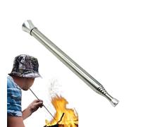 Tubo telescópico de fuego de acero inoxidable, herramienta de fuelle expandible de 6 secciones, ayuda de encendido de incendios al aire libre, para camping, chimenea, barbacoa, fuegos de supervivencia