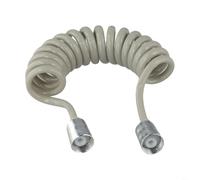 Tubo telescópico gris de la entrada del agua de la primavera para bidé y lavadora, manguera de ducha retráctil flexible con tuerca de cobre, 2 m (2 m)