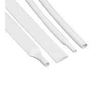 Tubo termorretráctil blanco, diámetro 0,6-80 mm, aislamiento eléctrico, relación 2:1, conectores de cable, funda protectora.(12MM_2 METERS)